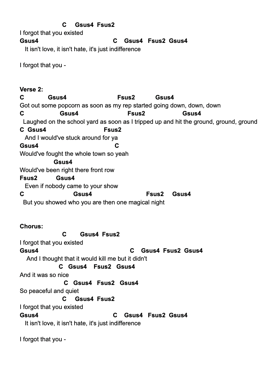 I Forgot That You Existed by Taylor Swift - Lover — Nena Shelby